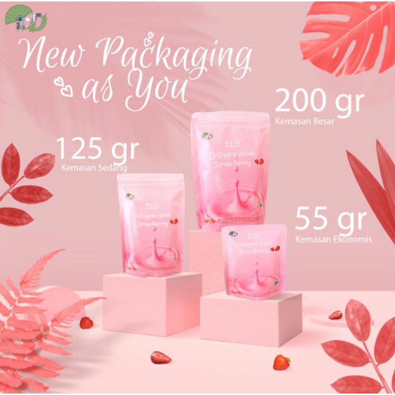 ❗ KEMASAN BARU BERLOGO❗ELD COLLAGEN DRINK minuman pemutih & pelangsing 60gr