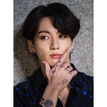 BTS JUNGKOOK TEMPORARY TATTOO (Tato Temporer Stiker Member ARMY NON-PERMANEN KPOP TATO)