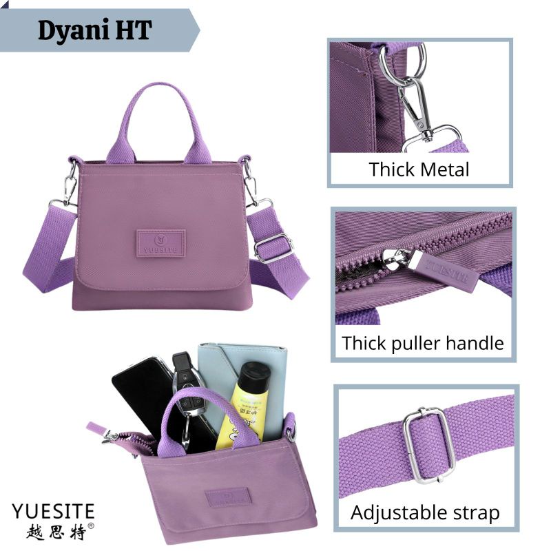 TAS YUESITE DYANI HT TENTENG HANDBAG SELEMPANG WANITA WATERPROOF FASHION CYUTEBAGS