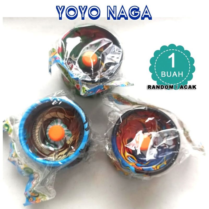 Mainan Yoyo Metalic Besi Motif Loreng Naga Termurah