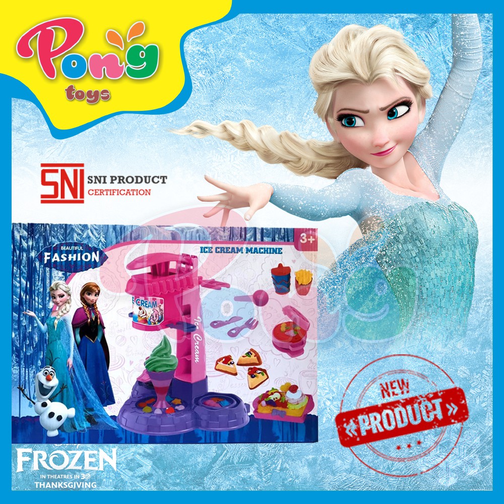 Mainan Anak Perempuan Lilin Mesin Es Krim Elsa Putri Salju - Ice Cream Maker Frozen Princess