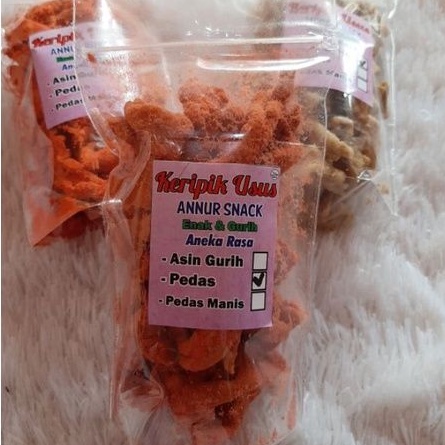 (PROMO COD) Keripik Usus Pedas Pouch 100gr