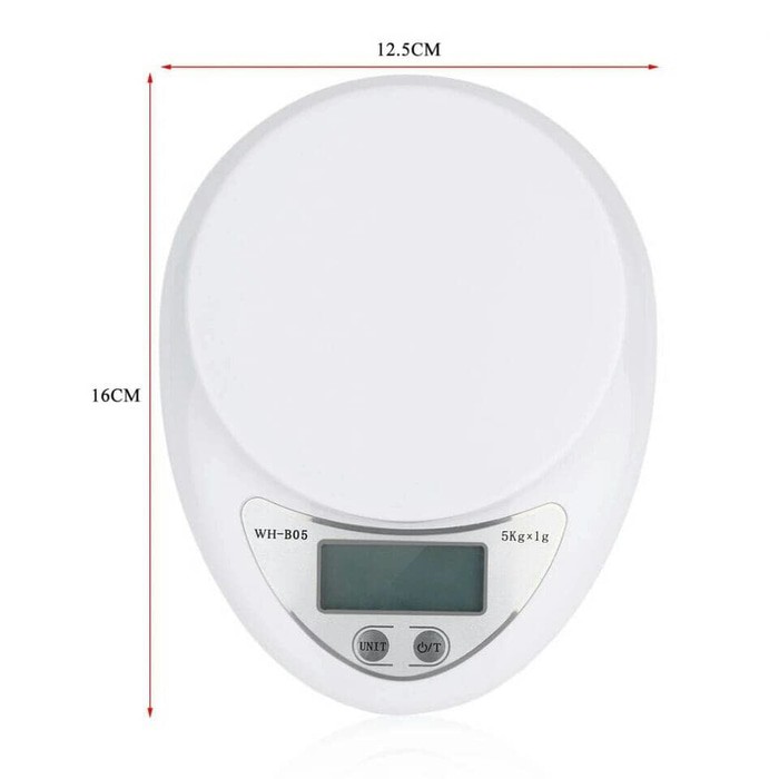 Timbangan Dapur Kitchen Digital Electronic scales WH-B05 5kg 5000g