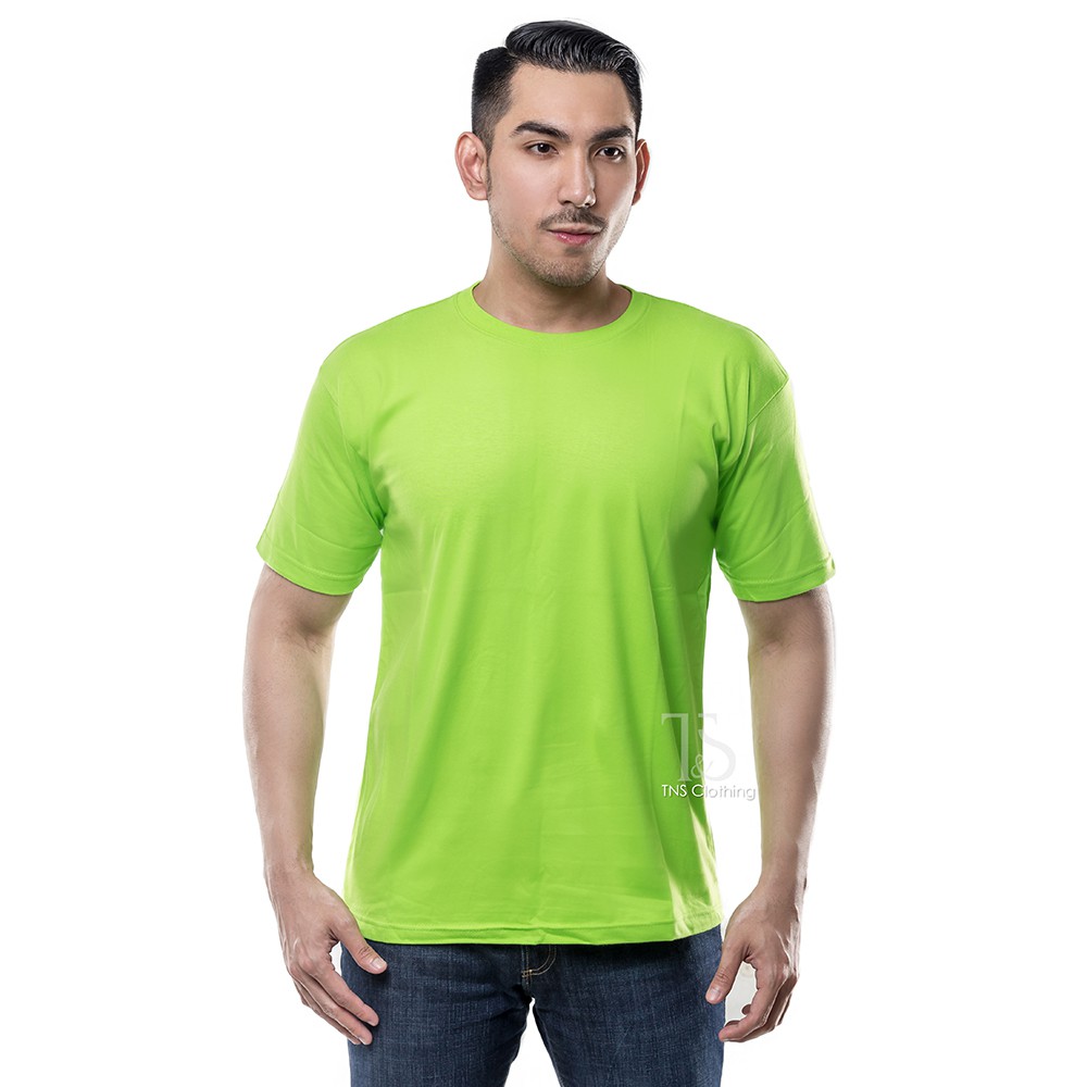  KAOS  POLOS  HIJAU  STABILO  PRIA 100 COTTON COMBED S XXL 