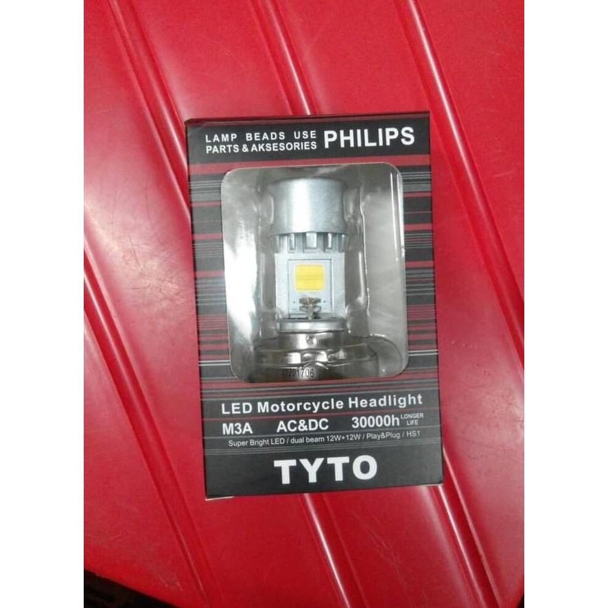 Bohlam Led Lampu Depan Motor Vixion By Philips - Putih