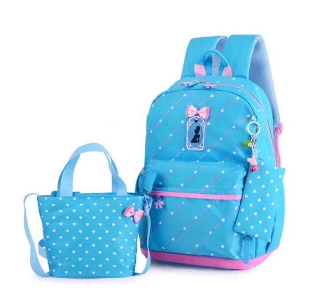 (COD)Tas Ranse Princes 3in1 Tas Sekolah Anak Wanita Tas Fashion Korea