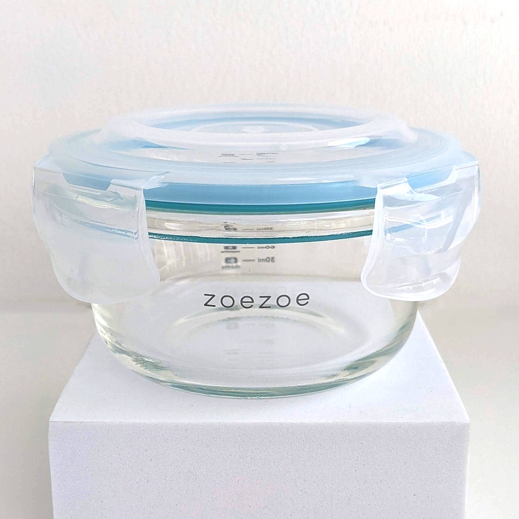 ZOEZOE Baby Food Container Glass 240ml Wadah Makanan Kaca Bayi MPASI