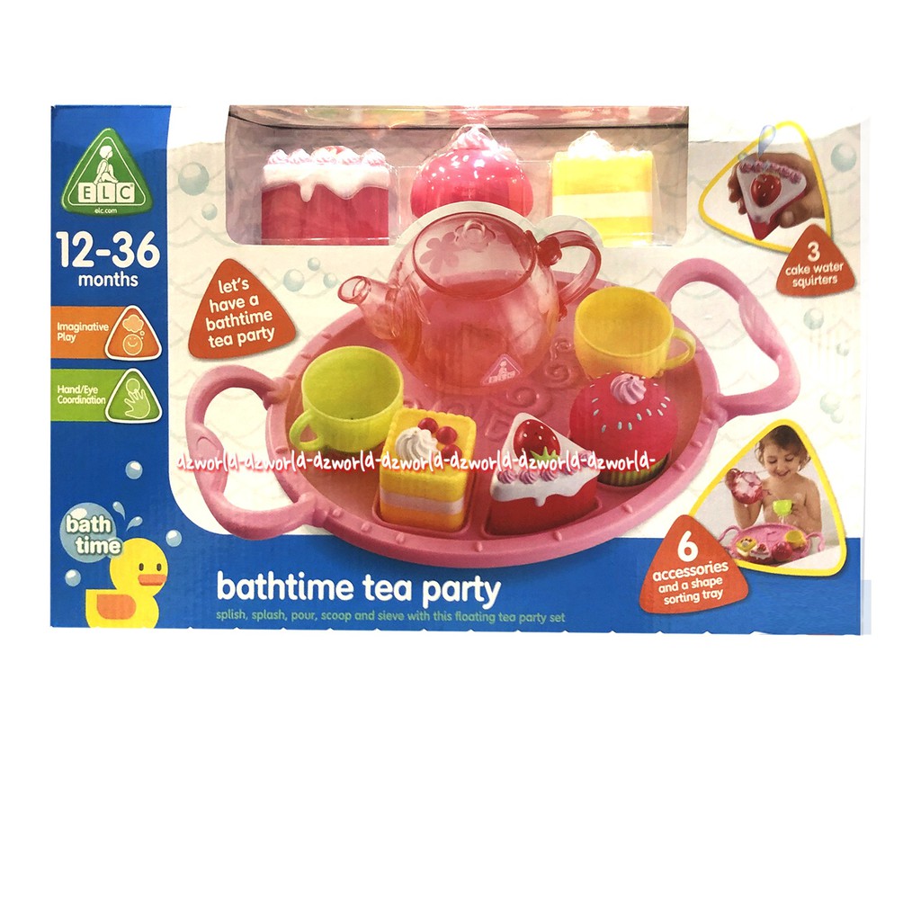 Elc Bathtime Tea Party 6Pcs Mainan Kue Dan Piring Saat Mandi Bisa Terapung