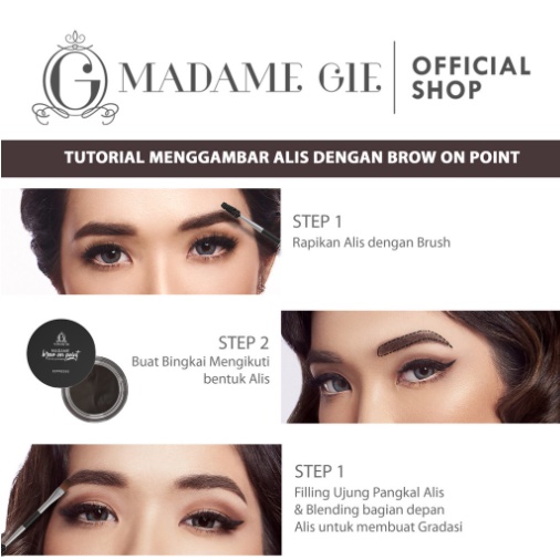 MADAME GIE BROW ON POINT - EYEBROW MAKE UP POMADE WATERPROOF