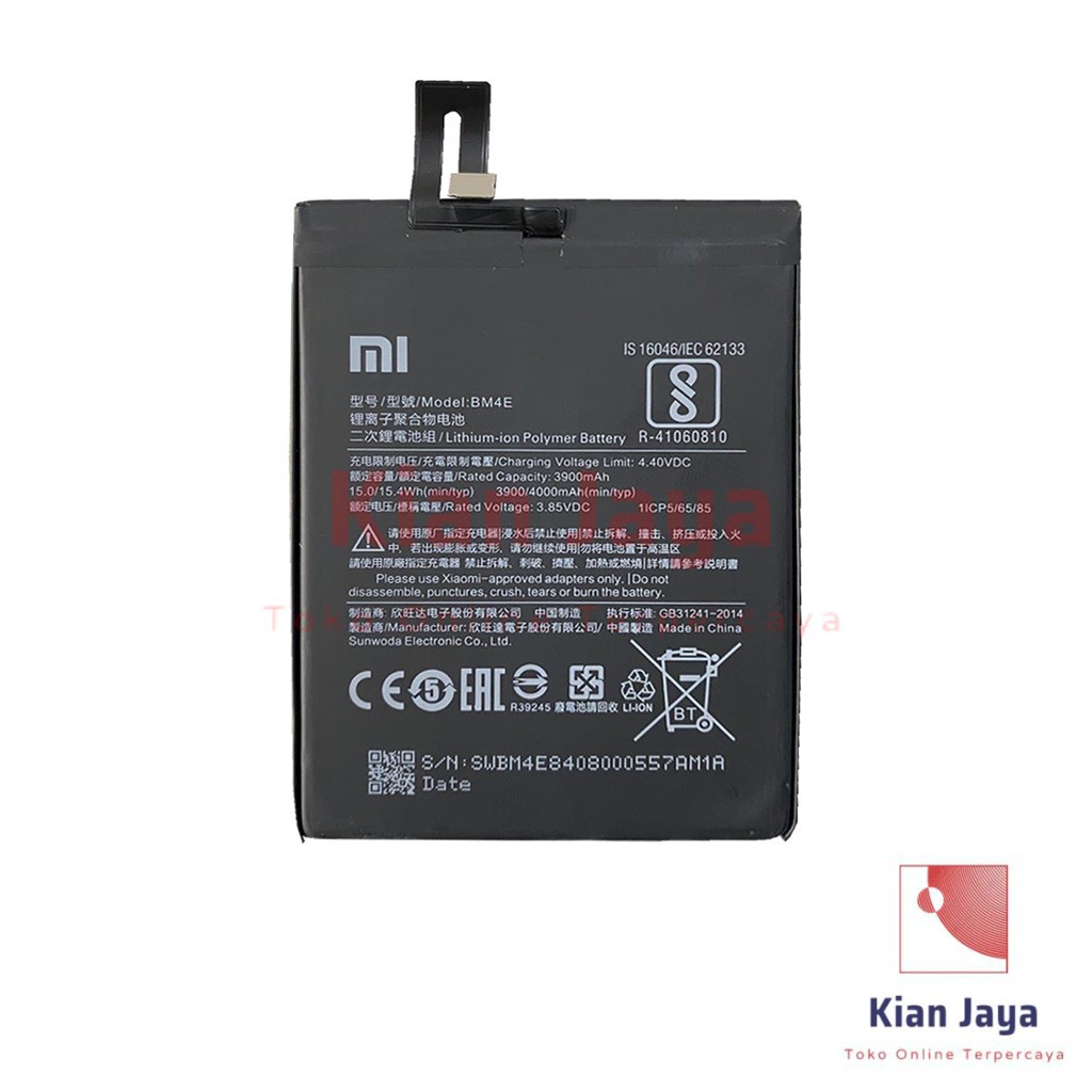 Baterai Xiaomi Pocophone F1 BM4E Original OEM Batre Batrai Battery Hp Poco Phone Xiao Mi BM 4E Ori