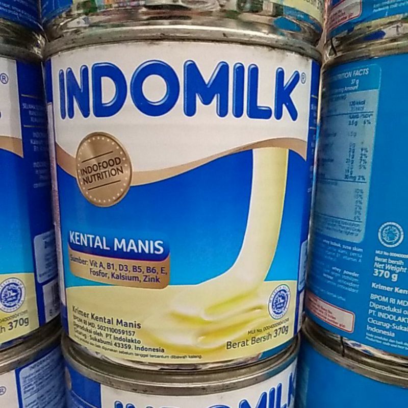 Indomilk Kental manis 370gr Kaleng putih