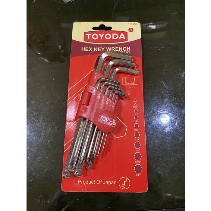 Toyoda - Kunci L Inchi Ballpoint Set 9Pcs Murah Th-008