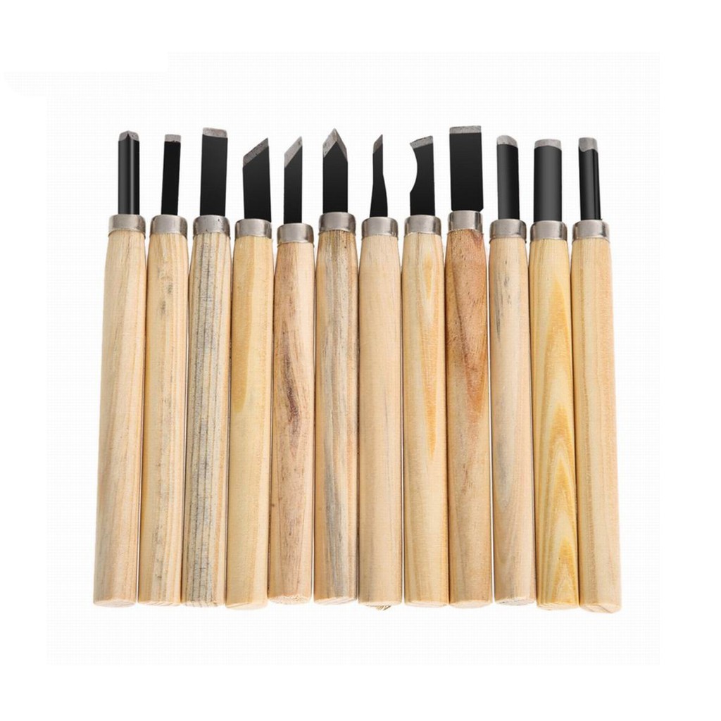 Wood Carving Set 12 Pcs Pisau Ukir Seni Pahat Kayu Patung Ukiran