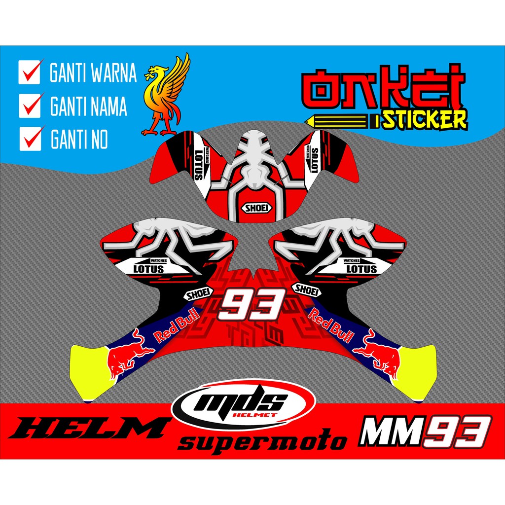 decal helm mds supermoto