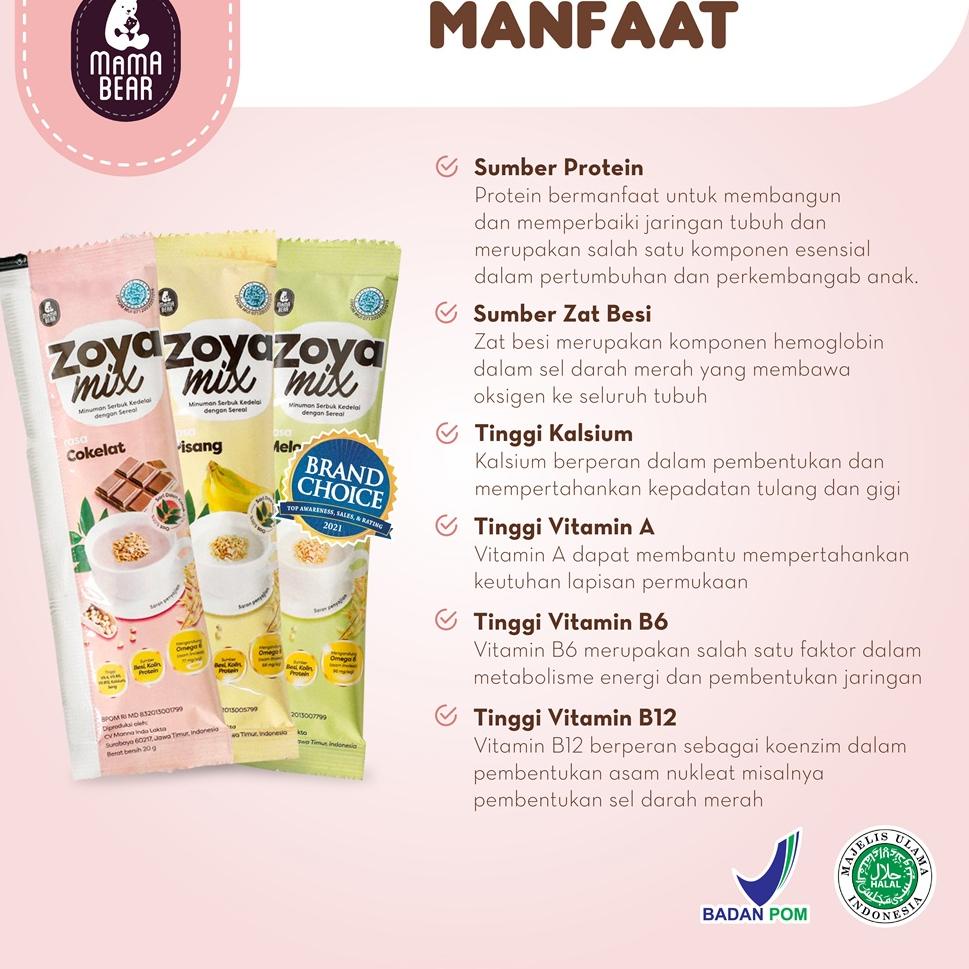 

︽ MamaBear ZoyaMix Sereal Kedelai dengan daun Katuk 3 Box STOK BANYAK 2286 ◈