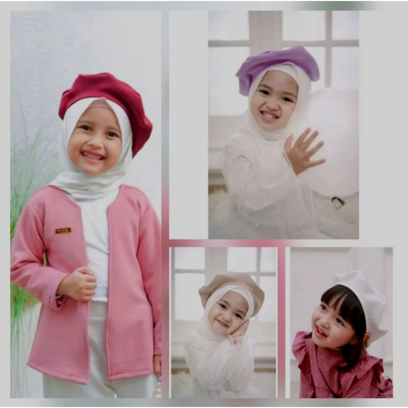 TOPI BARET ANAK/ TOPI HIJAB ANAK LUCU/ TOPI BALITA/ TOPI VIRAL/HIJABERS CILIK