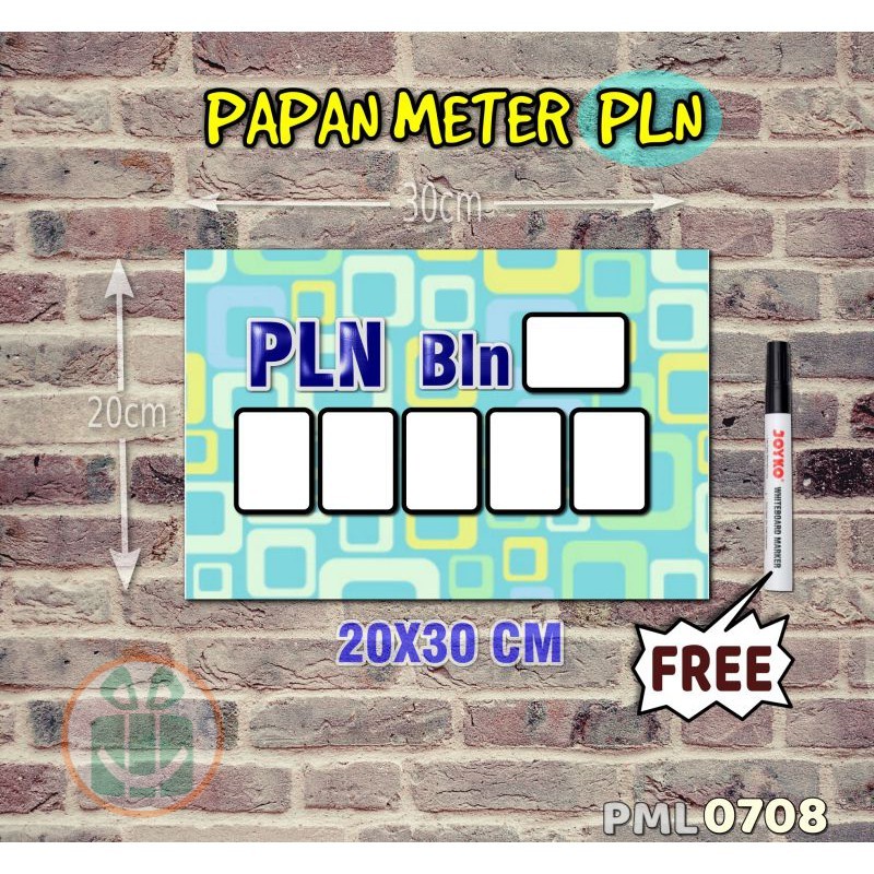 

SBC Papan Meter Listrik PLN PAM motif Unik - Pastel 08