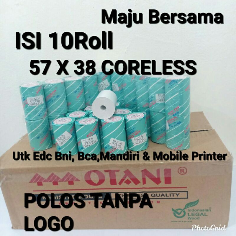 

Thermal Paper Kertas Struk 57x38,1Pack isi 10Roll, Merk Otani