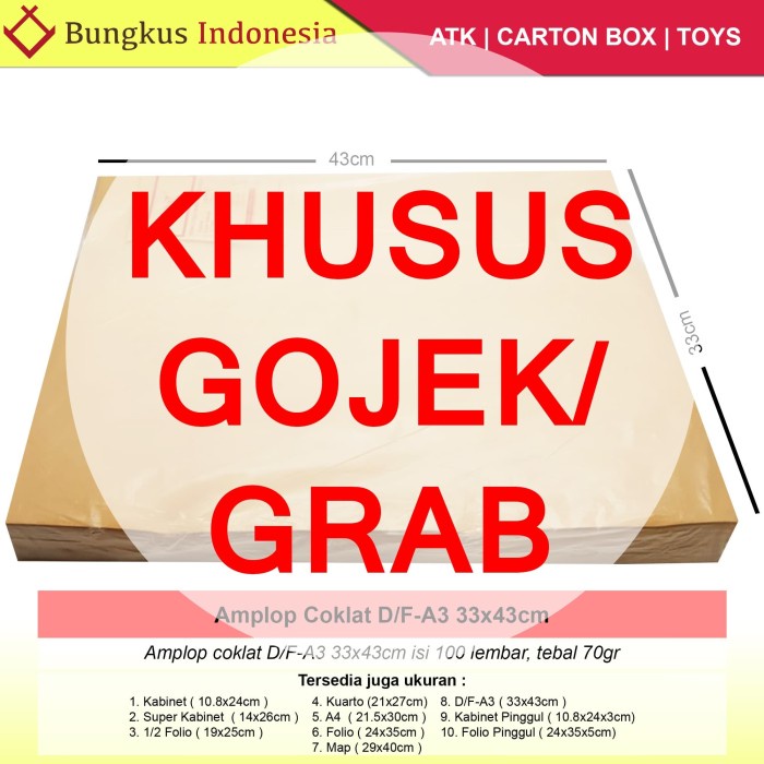 

Menyurat-Surat- Amplop Coklat A-3 Isi 100Lbr -Surat-Menyurat.