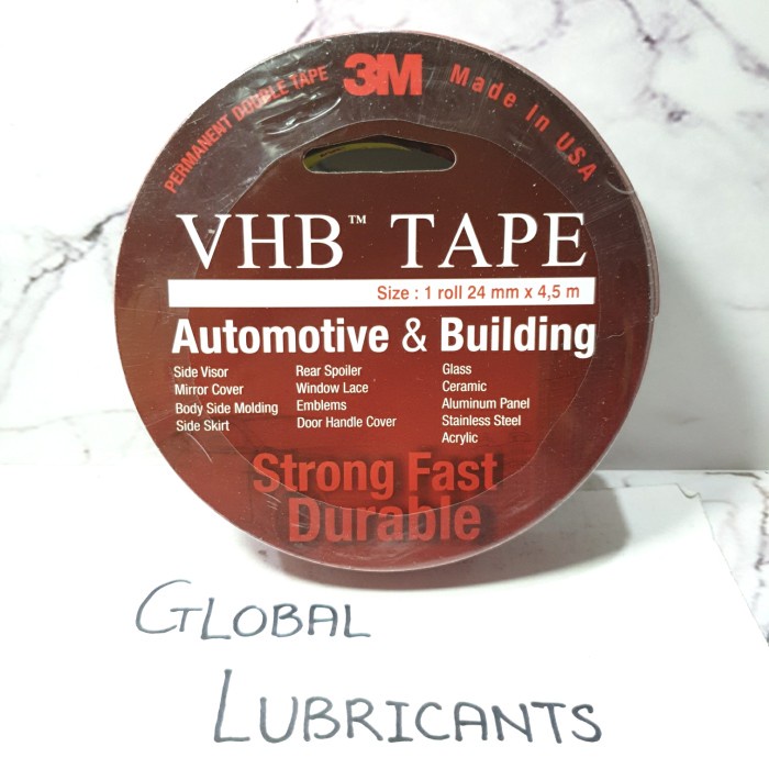 

(BISA COD) Double Tape 3M VHB 24mm x 4,5m Untuk Bangunan & Otomotif