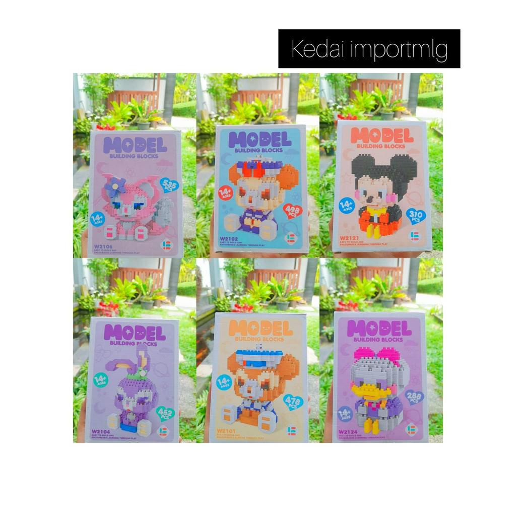 Mainan lego / lego brick / Balok Susun Disney LinaBell Mainan Anak Mainan Edukasi DIY 3DPuzzle Nano Block