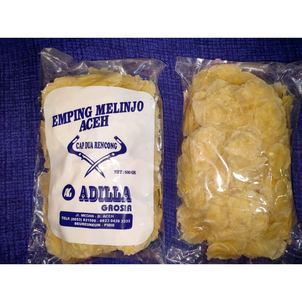 Emping Aceh Kualitas Super Emping Grade A Super Tipis Melinjo Aceh 500 gr gram gurih renyah