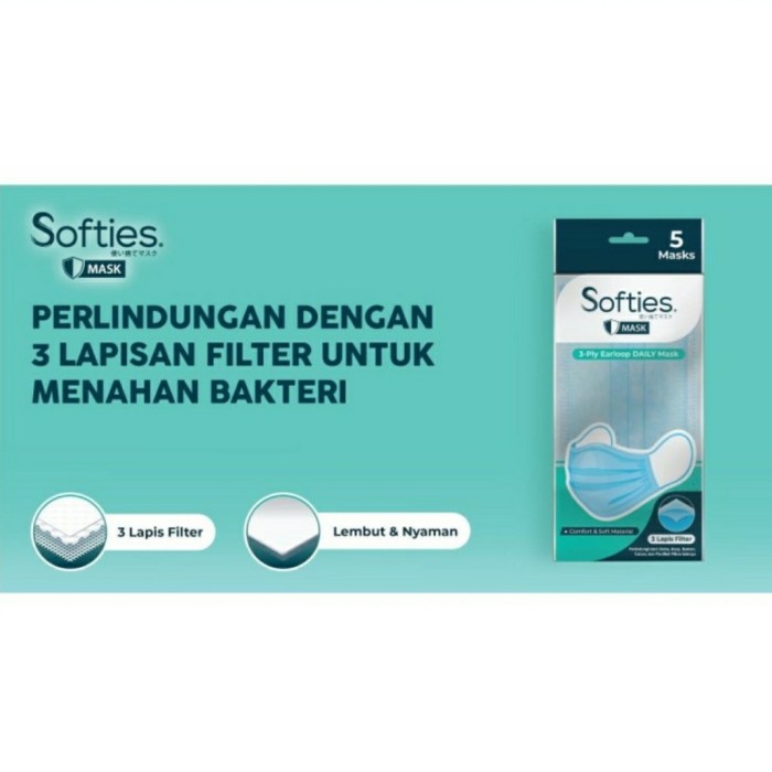 New Softies Masker Earlop Lembut dan Nyaman isi 5pc