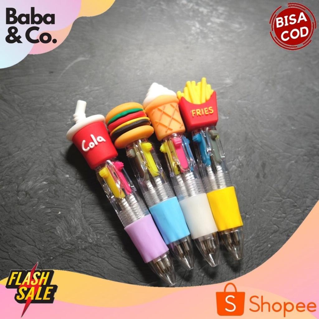 

PULPEN FASTFOOD ISI TINTA 4 WARNA PEN GEL FASTFOOD 4 WARNA BOLPEN MURAH PENA UNIK ALAT TULIS KANTOR ALAT TULIS SEKOLAH ATK MURAH BISA COD