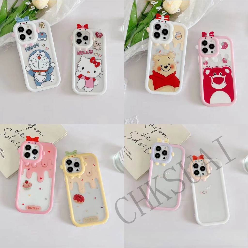 Soft Case Transparan Motif Kartun Untuk iPhone 13 12 11 Pro Max X XR Xs Max 8 7 6 6s Plus