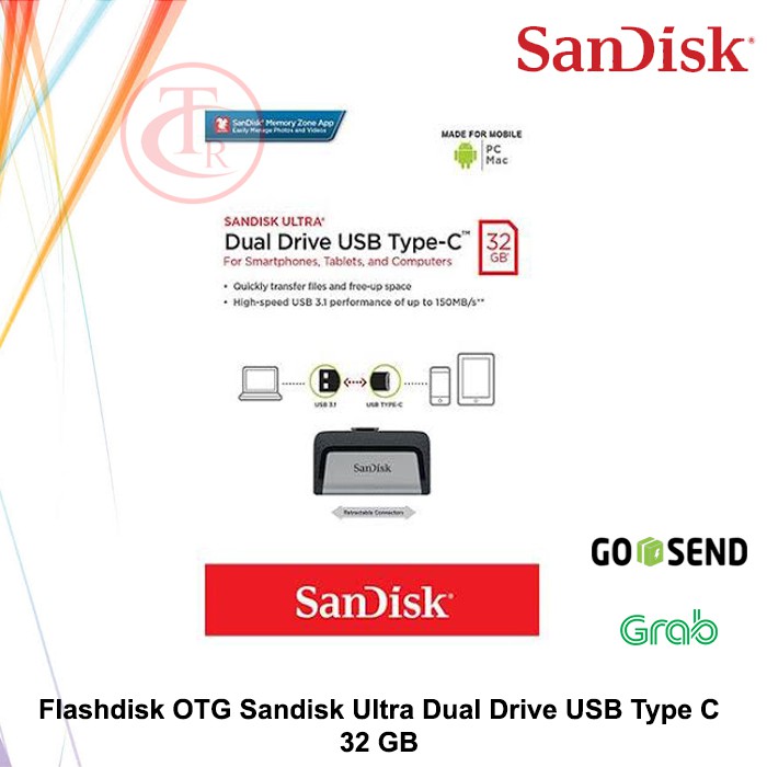 Flashdisk Sandisk OTG Ultra Dual Drive USB Type-C 32GB Resmi Original