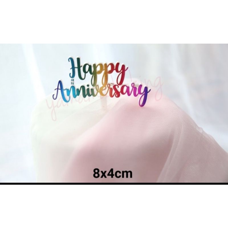 Topper tulisan Happy Anniversary