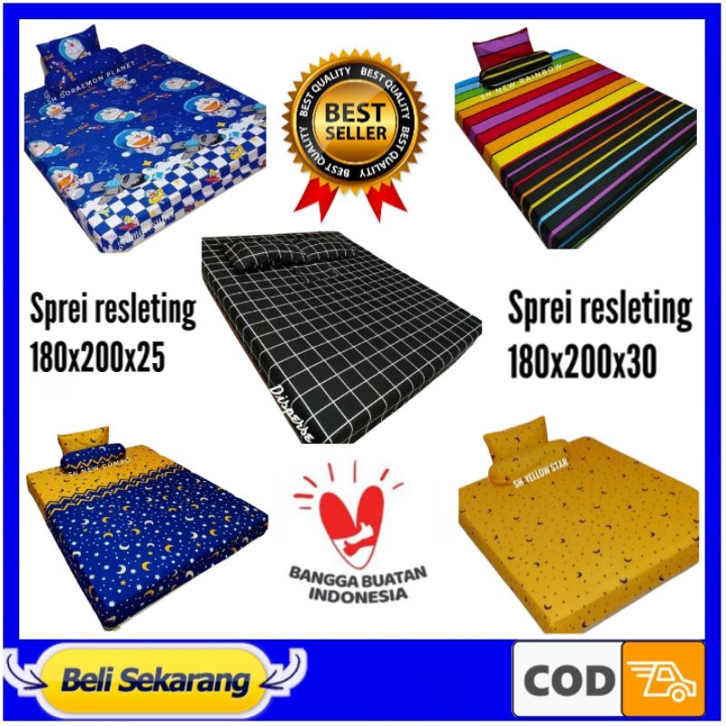 Sprei Resleting Sarung Kasur Busa No1 180x200x25 180x200x30