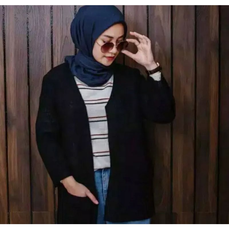 [COD] Cardigan Oversize Wanita | Kardigan Rajut Panjang Jumbo Remaja Model Terbaru Korea