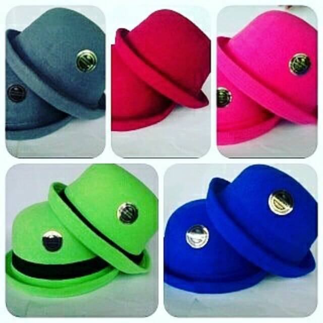 Bowler hat topi bulat caplin dewasa