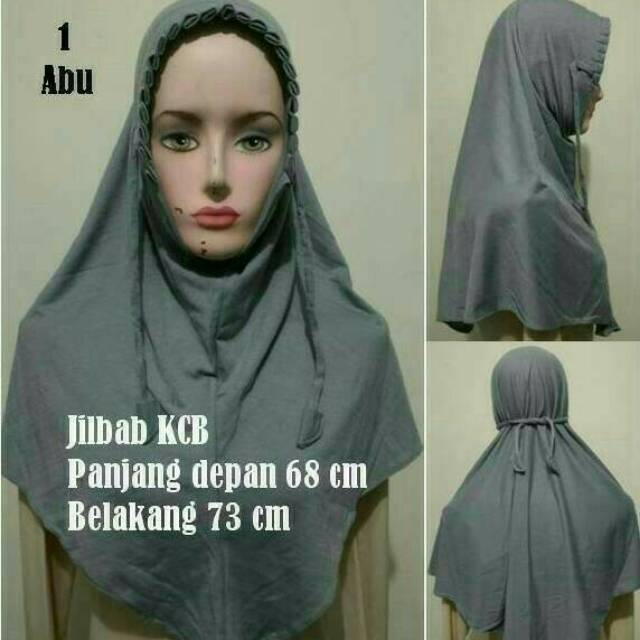 Jilbab instan KCB polos/Hijab serut Husna berkualitas murmer