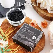 [HANASUI] BAMBOO CHARCOAL Soap with Scrub | SABUN ARANG BPOM