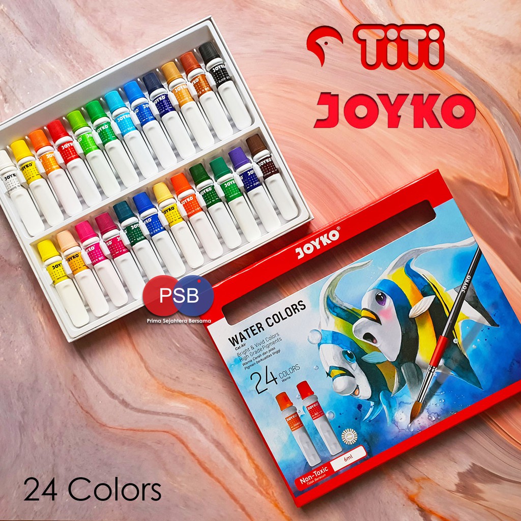 

Titi Joyko Water color 24 colors / cat air Titi Joyko 24 warna