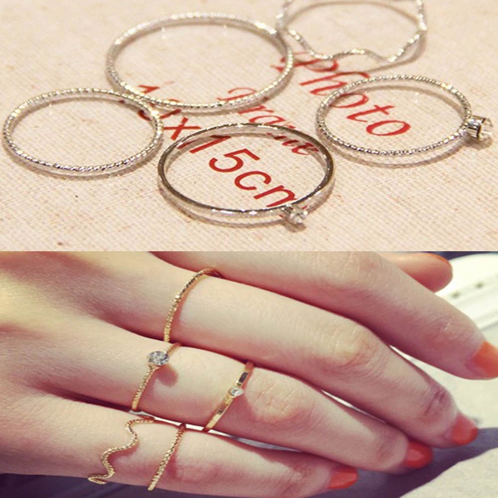 Cincin Terbuka Warna Silver/Emas Aksen Mutiara untuk Wanita