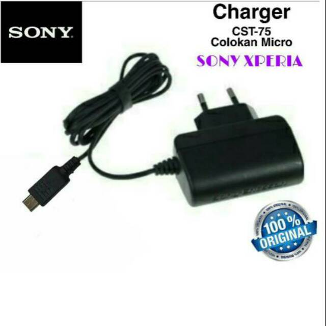 Travel Charger Original Casan Charge Sony ericson CST-75 Xperia X Z Z2 Z3 Z3+ Z4 Z5 E4 Colokan Micro