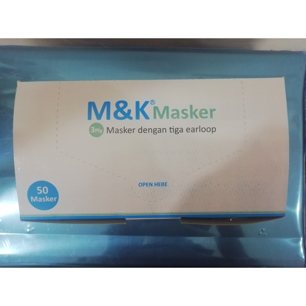 Masker 3Ply Medis M&K Disposable Surgical Mask 1 Karton(40 Box)