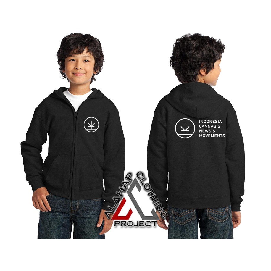 JAKET HOODIE ZIPPER ANAK LGN LINGKAR GANJA NUSANTARA - ALAHAP CLOTHING 01