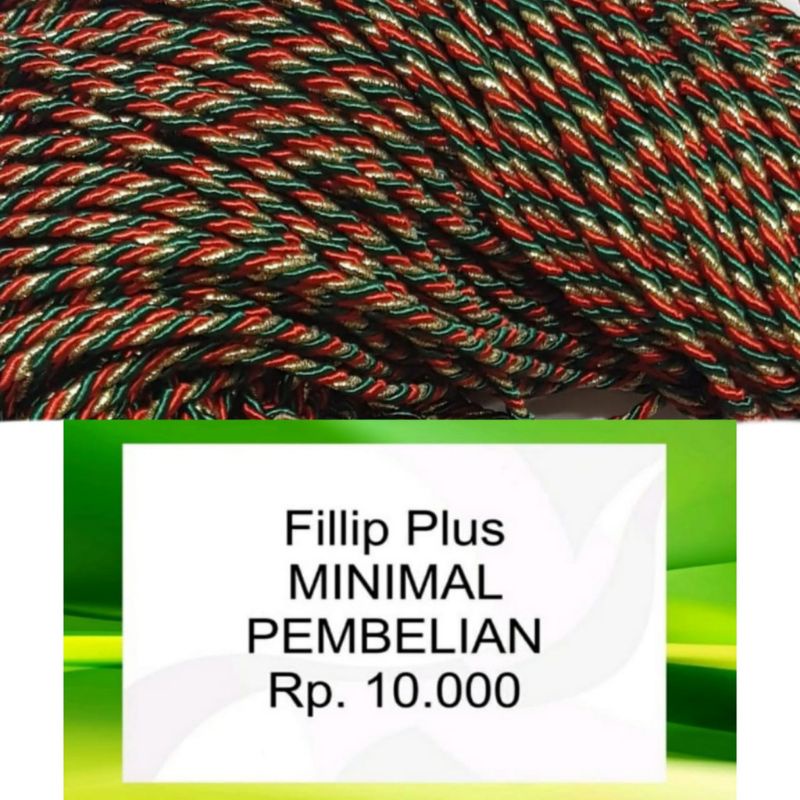 1 METER | D 3MM | TALI EMAS / TALI KUR MODEL TAMBANG WARNA EMAS | TALI POLOS