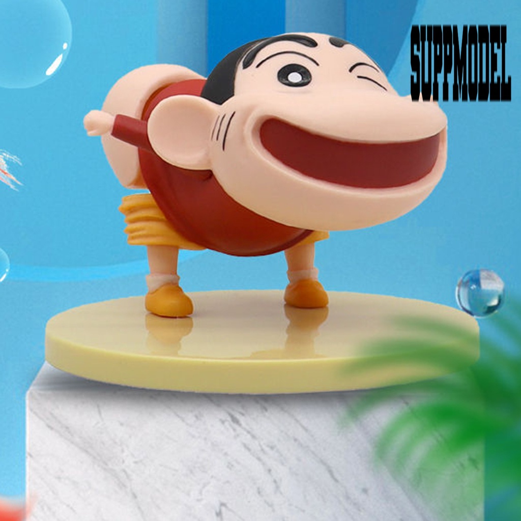 Suppmodelx &lt; Boneka Pajangan Action Figure Crayon Shin-chan Bahan PVC Untuk Dekorasi Interior Mobil