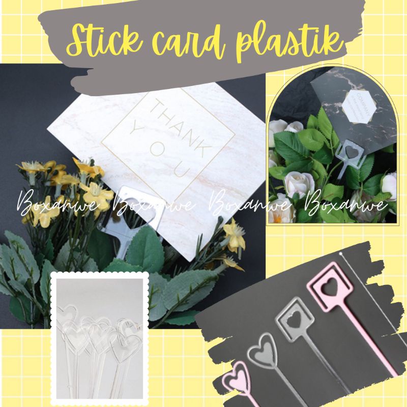 

stick card plastik bening