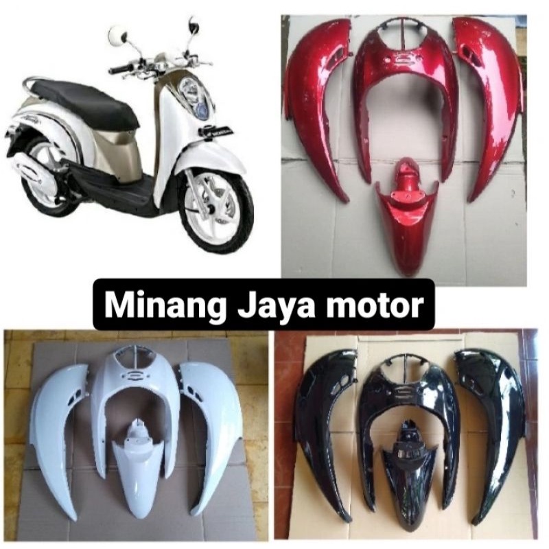 TERMURAH FULL BODY HALUS SCOOPY KARBU MERAH HITAM PUTIH 2010 - 2013