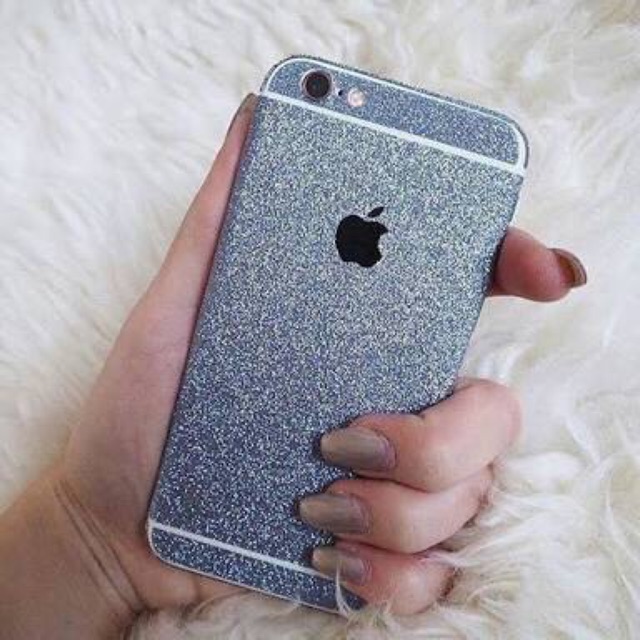 Glitter sticker 5 warna 1 - iPhone 5 6 7 plus - Samsung