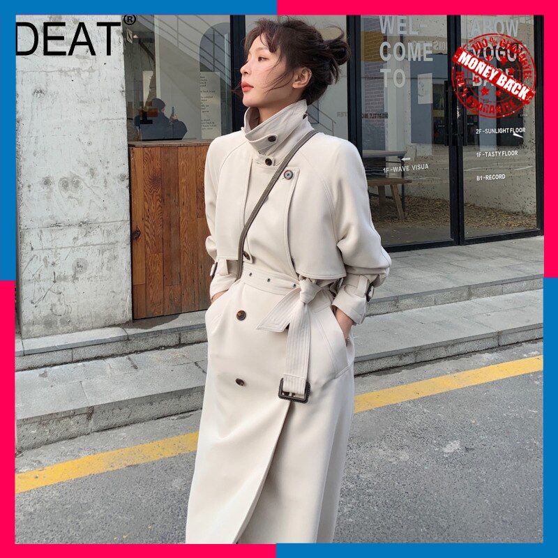 Trench Coat Wanita Elegan Trench Coat Wanita Elegan DEAT Trench Coat Women elegant Stand Collar With
