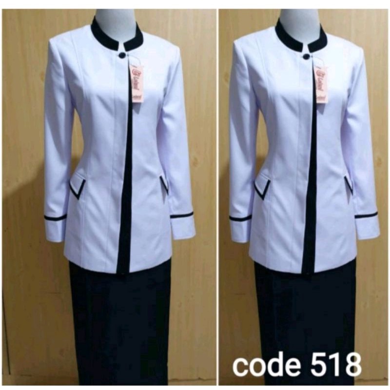 seragam hitam putih asn / blazer hitam putih pns / blazer hitam putih guru / baju hitam putih