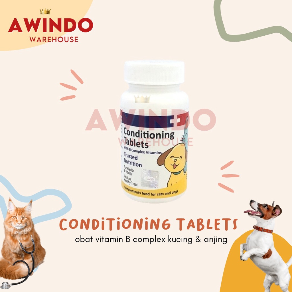 CONDITIONING TABLETS - Vitamin Penumbuh Bulu Nafsu Makan Kucing Anjing