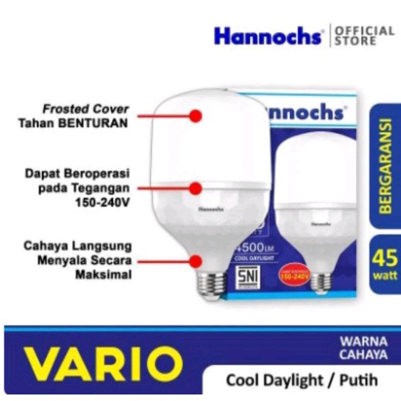 Bohlam Led Hannochs Vario 45Watt/ Bola Lampu Led Hannochs Vario 45 Watt